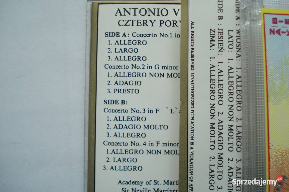Kaseta magnetofonowa AVivaldi Cztery Pory Roku