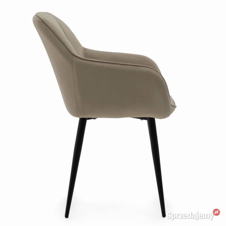 Ciemnobeżowe Krzesło Tapicerowane Lago Wysyłka