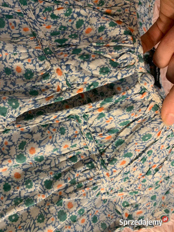 Bluzka koszulka w kwiatki z falbanami vintage Jasło sprzedam