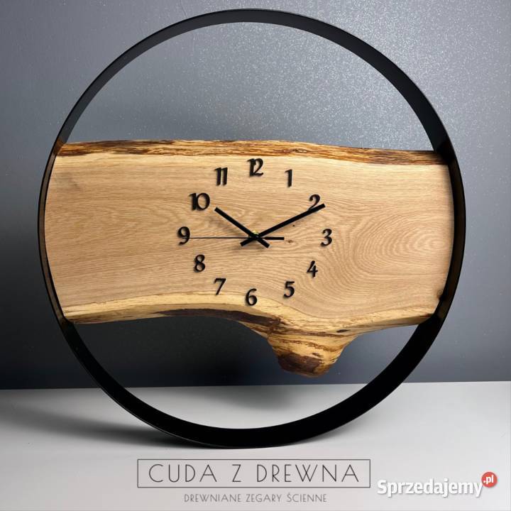 Drewniany zegar loft na zamówienie CUDA Z DREWNA