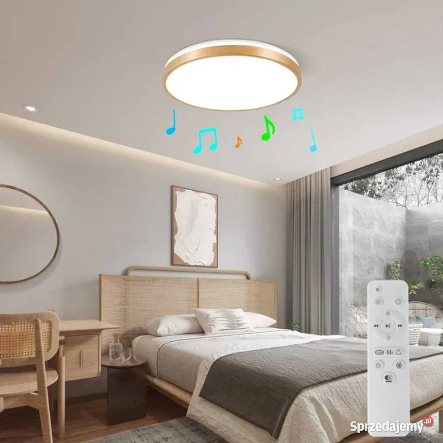 Nowa lampa sufitowa oświetlenie plafon głośnik Poraj