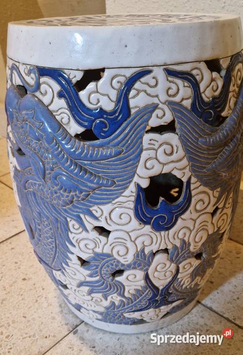 PUF STOŁEK STOLIK ceramika orientalny wzór smoki Lublin