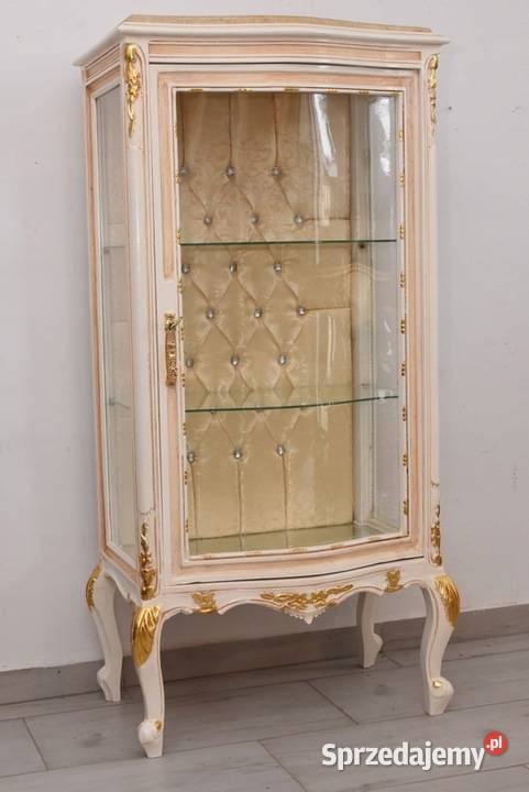 Witryna Piękna Drewniana Gablota Serwantka Creme małopolskie Kraków