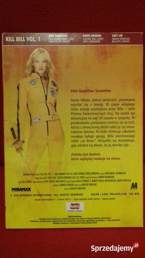 Kill Bill DVD Nowy zaplombowany digipack unikat lektor mazowieckie Warszawa