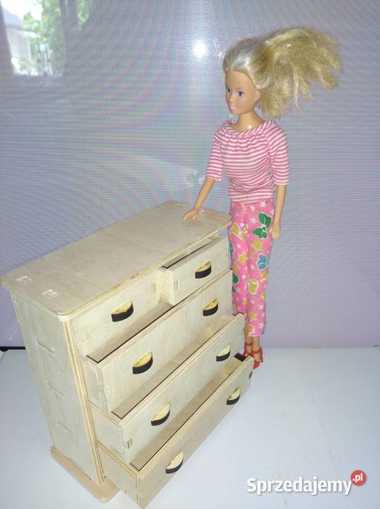 Komoda szafka z szufladami lalka barbie eko