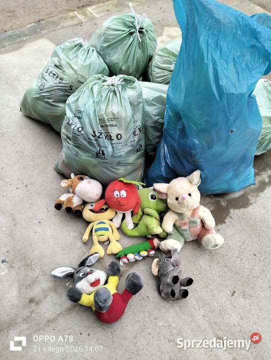 maskotki mpluszaki 8 worków pluszaków Gryfino