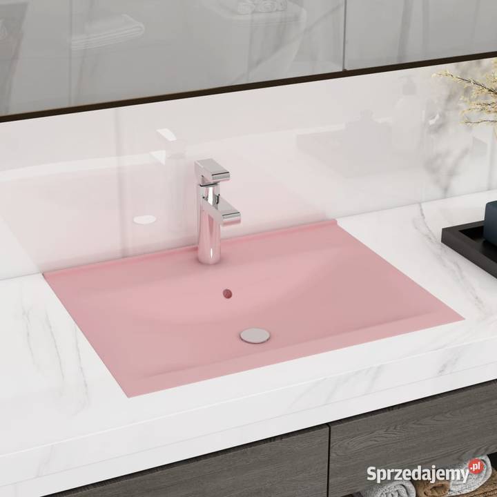 vidaXL Umywalka z otworem na kran matowy róż Warszawa sprzedam