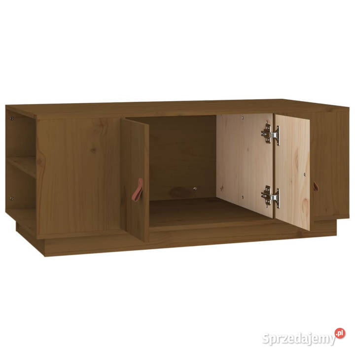 Stolik kawowy miodowy brąz 100x50x41 lite drewno Warszawa