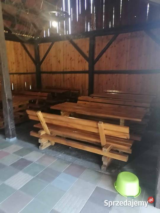 Ławki dębowe drewno lubelskie Dębowa Kłoda