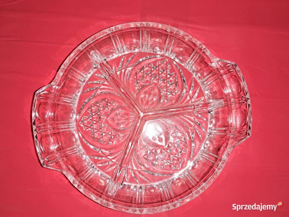 Półmisek kryształowy trzysekcyjny z PRLu Warszawa sprzedam