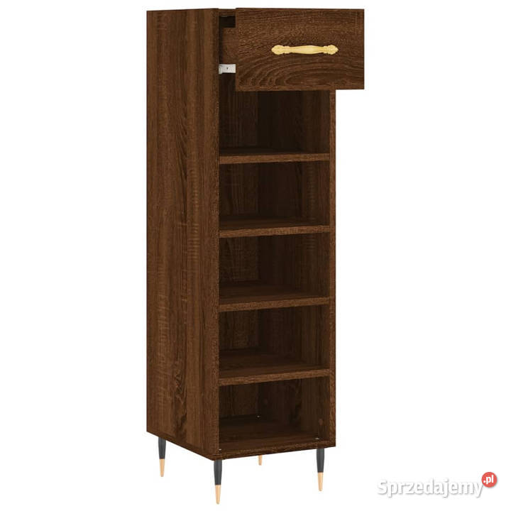 Szafka na buty brązowy dąb 30x35x105 WM829659 Warszawa