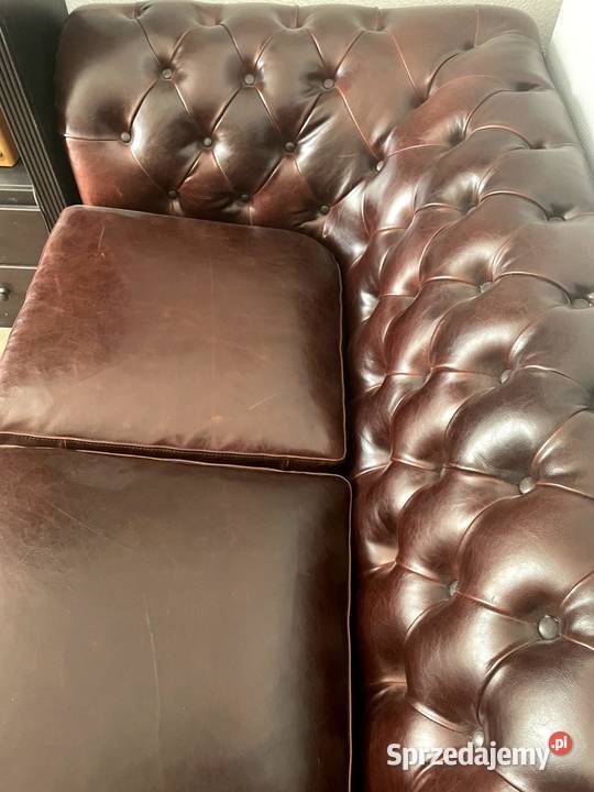 Kanapa chesterfield ze skóry naturalnej Meble Kołobrzeg