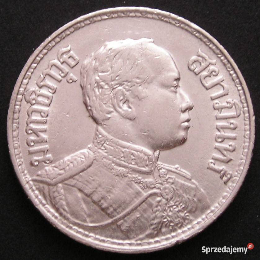 Tajlandia 1 baht 1917 SREBRO król Rama VI łódzkie Łódź