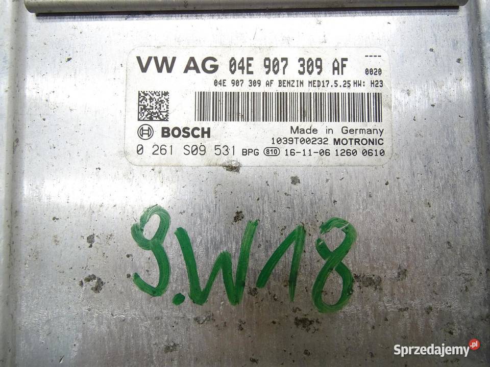 STEROWNIK KOMPUTER SILNIKA 04E907309AF 12 TSI