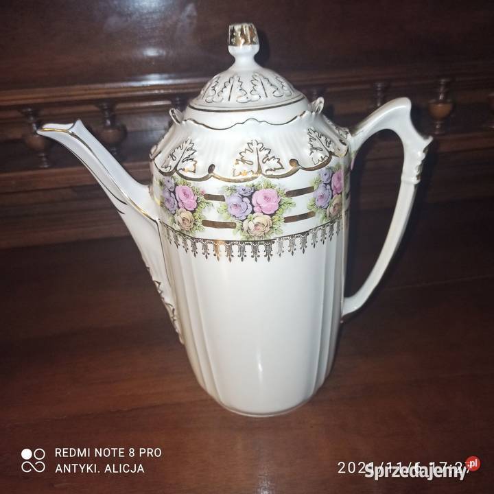 Dzbanek Secesja Różyczki Porcelana i szkło Gdańsk