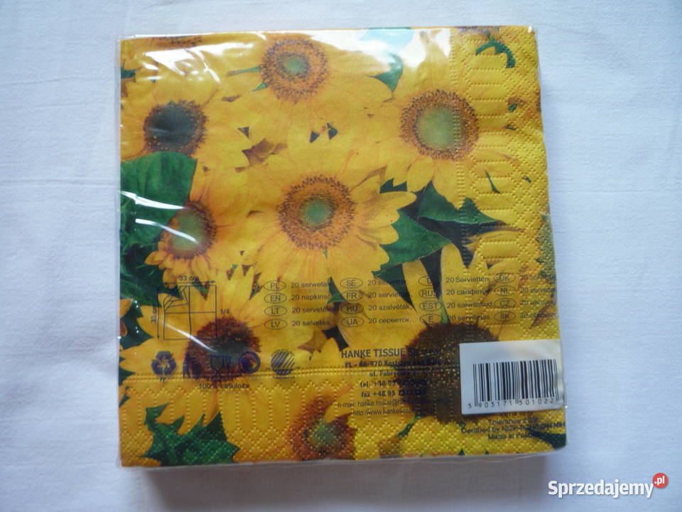 Serwetki papierowe Słoneczniki 20 sztuk Szczecin