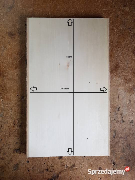 Deska lipowa z korą 50x225x25 rzeźba ikony łódzkie Łódź
