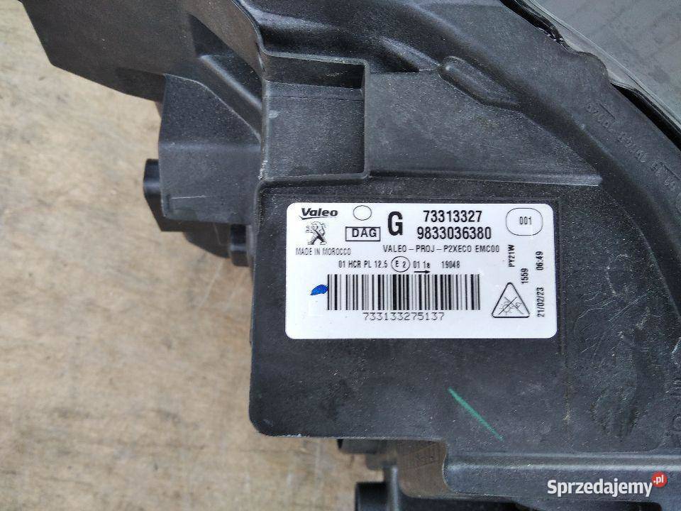 PEUGEOT 2008 FULL LED LAMPA LEWA Lampy przednie
