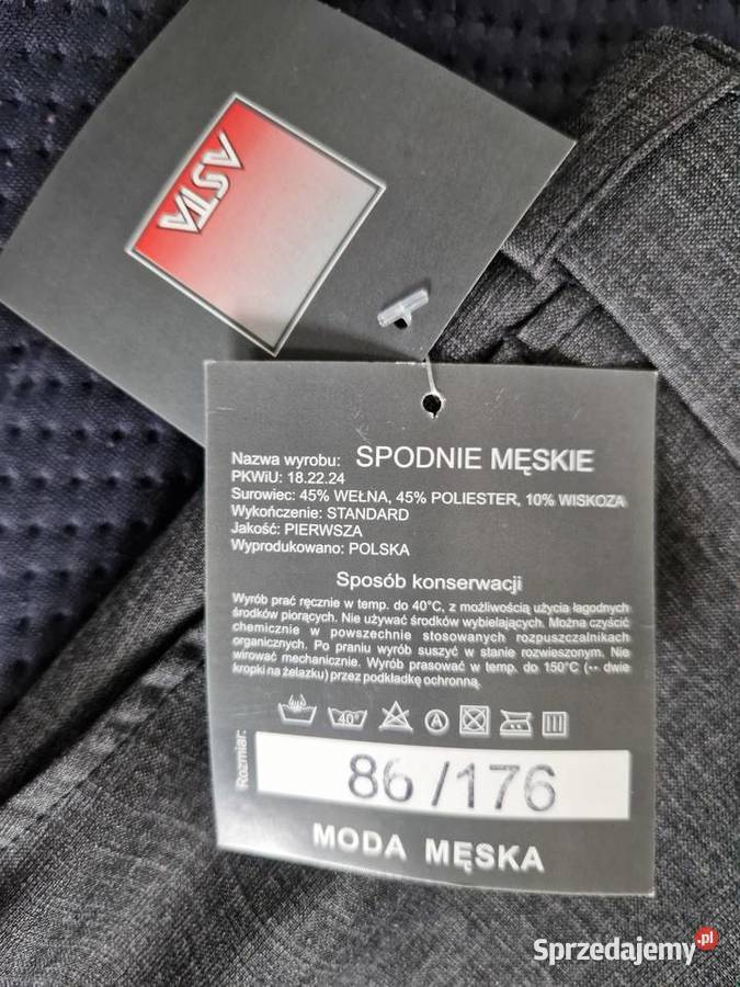 spodnie garniturowe nowe ASTA 86178 Tłuszcz sprzedam