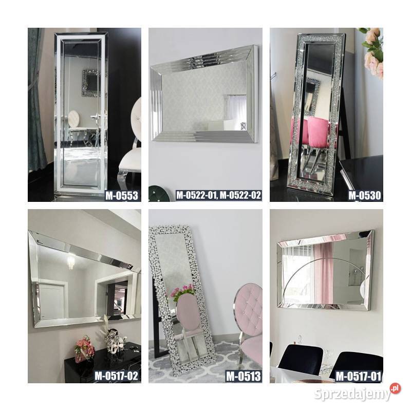 Lustro glamour stojące wiszące klasyczne z sprzedam