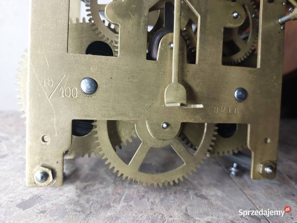709 Mechanizm starego zegara ściennego Mauthe