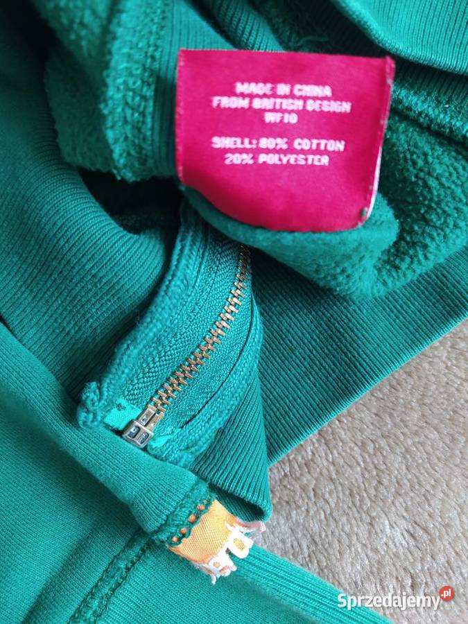 Bluza Superdry zielona bawełniana na zamek z podkarpackie