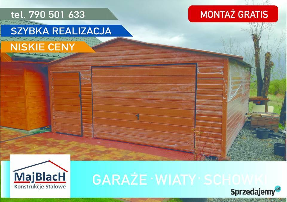 Drewnopodobny Garaż Blaszany Złoty Dąb Garaże Sochaczew sprzedam