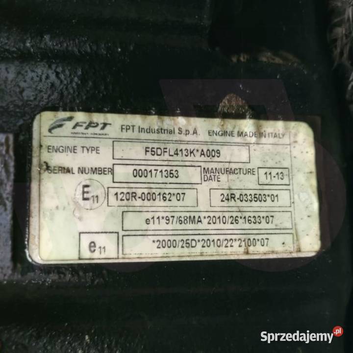 Silnik FPT IVECO F5DFL413K CASE IH Wilkowo
