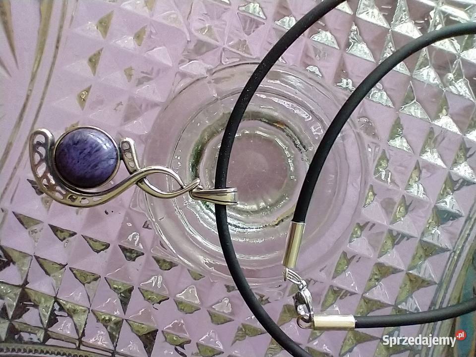 Autorski wisior srebro 925 naturalny kamieniem Łódź