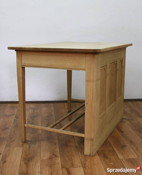 Dębowe Biurko Secesyjne Oczyszczone AntykiMarki Marki