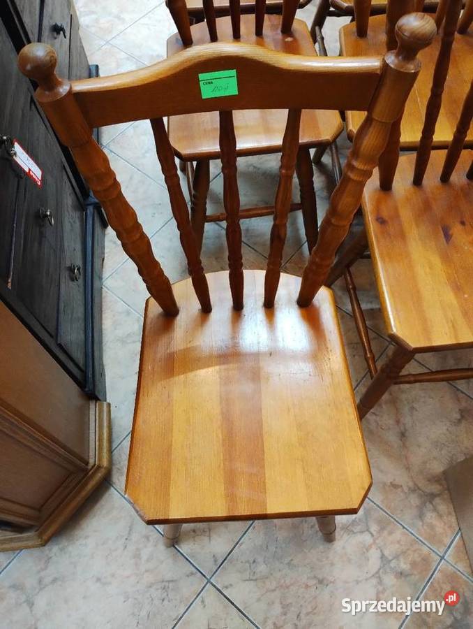 Krzesła drewniane patyczaki Krzesła warmińsko-mazurskie Ełk