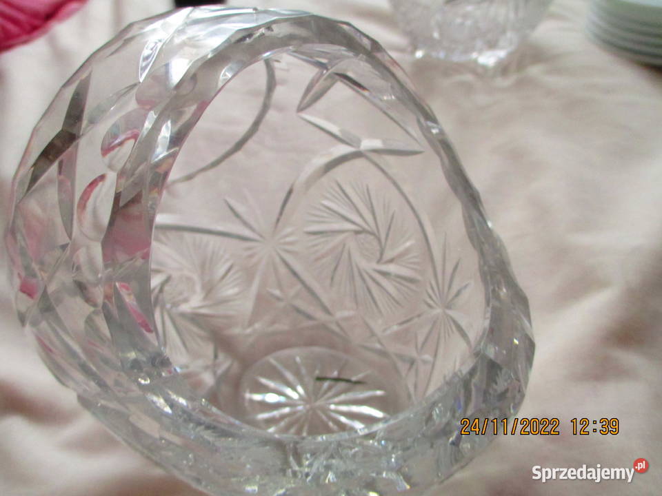 Kryształowy koszyk ze szlifem sprzedam