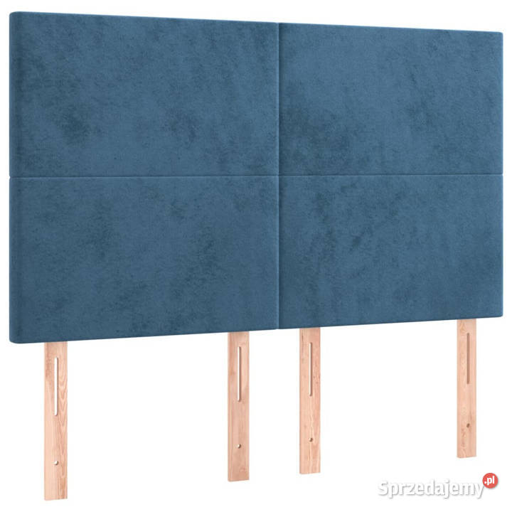 Łóżko Kontynentalne z Materacem Niebieski 193cm