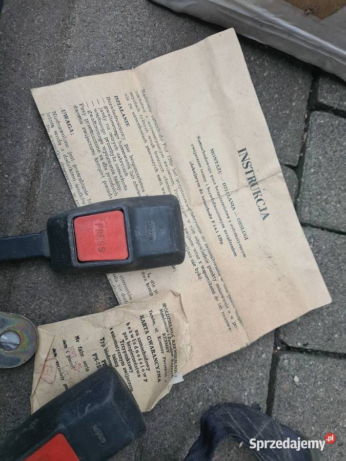 Nowe pasy bezpieczenstwa zestaw prl Fiat 126p Pasy bezpieczeństwa Poznań