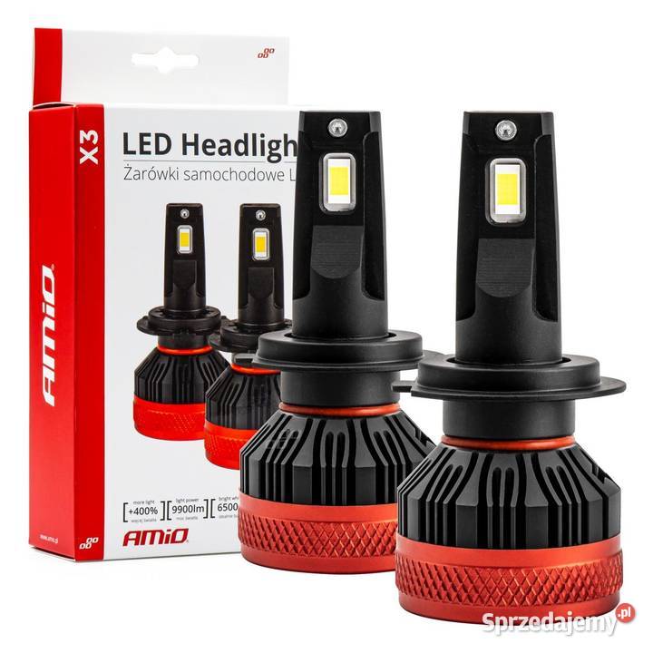 ŻARÓWKI LED AMIO X3 H7 CANBUS 90W E9 wielkopolskie Gniezno