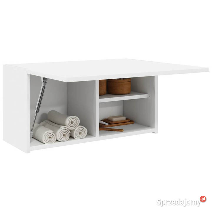 Wisząca szafka łazienkowa biała 60x25x30