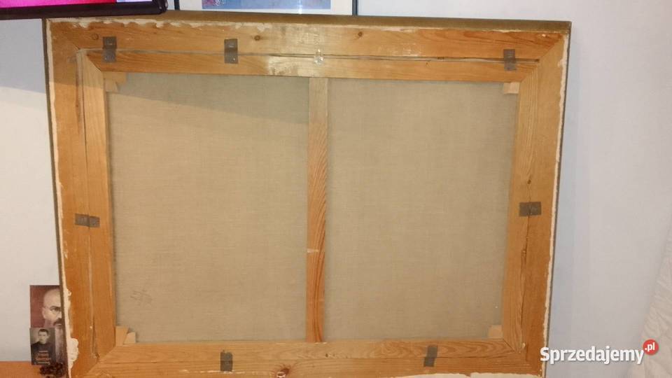 Obraz olejny na płótnie 120x90 Warszawa