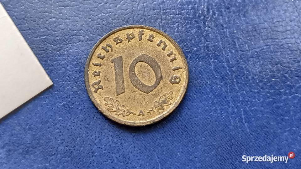 Stare monety 10 pfennig 1938 A Niemcy Lesko