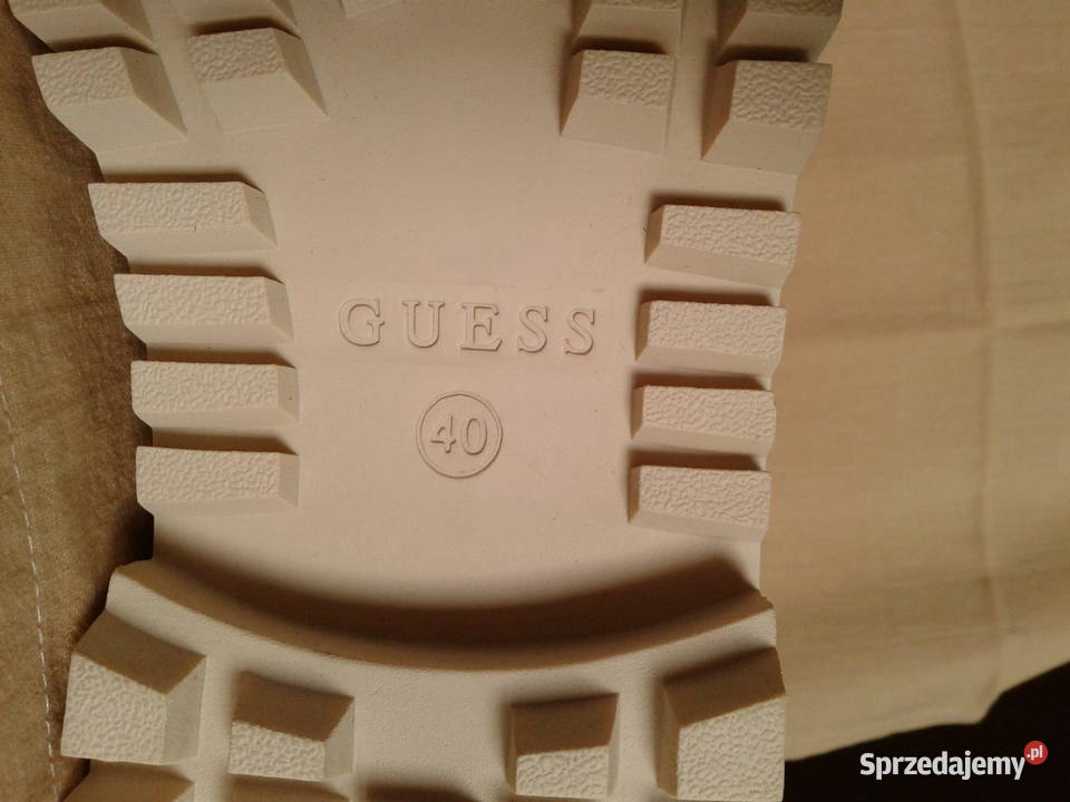 Buty damskie sztyblety Guess Oakess 40 beżowe skóra zachodniopomorskie Szczecin