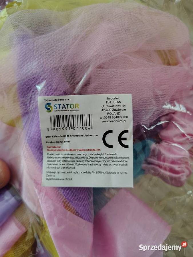 Strój księżniczki ze skrzydłami z rogiem Dla Dziecka Warszawa
