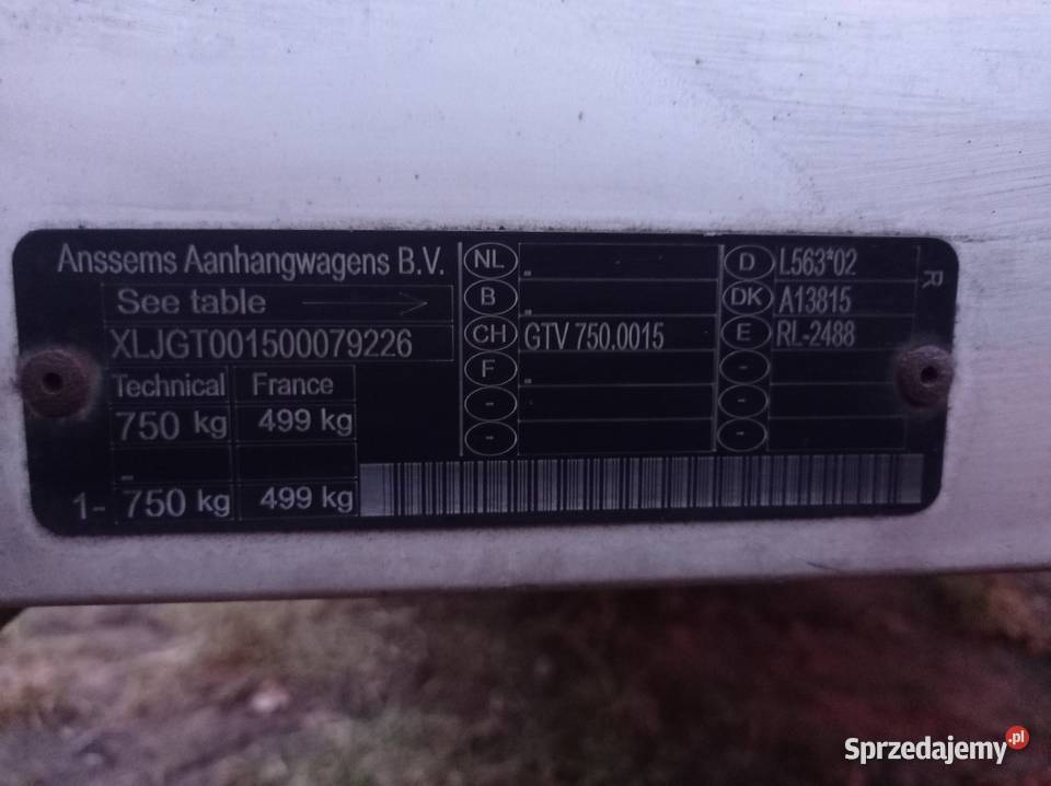 Przyczepka samochodowa aluminiowa 750 DMC Ackermann Lubycza Królewska