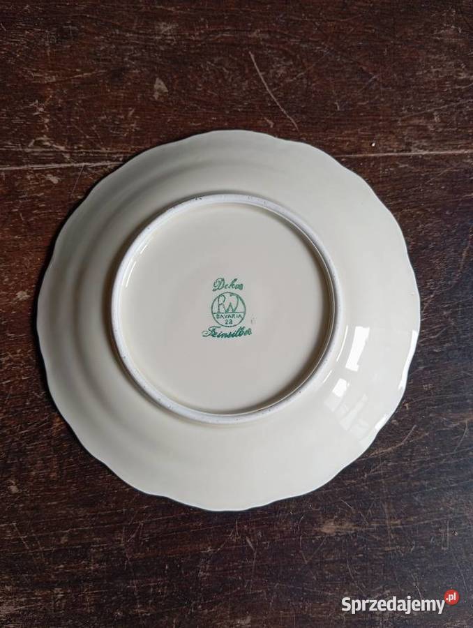 Dwa Talerzyki BAVARIA FEINSILBER deserowy i beżowy