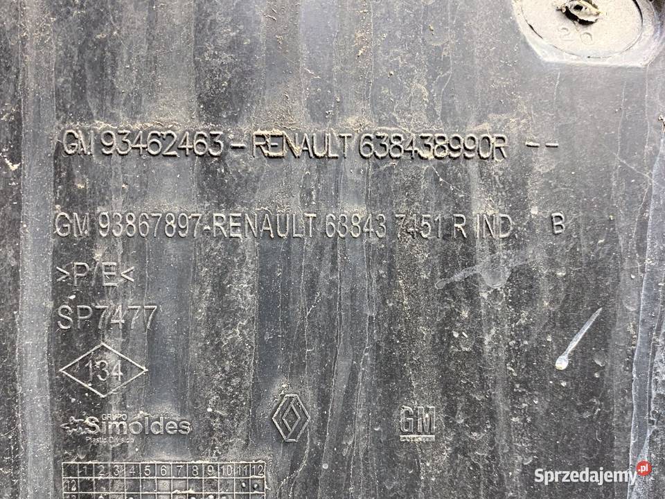 NADKOLE LEWY PRZÓD OPEL VIVARO B 93462465 Bus osobowe podkarpackie