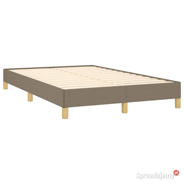 Rama łóżka bez materaca taupe obita tkaniną 123cm mazowieckie
