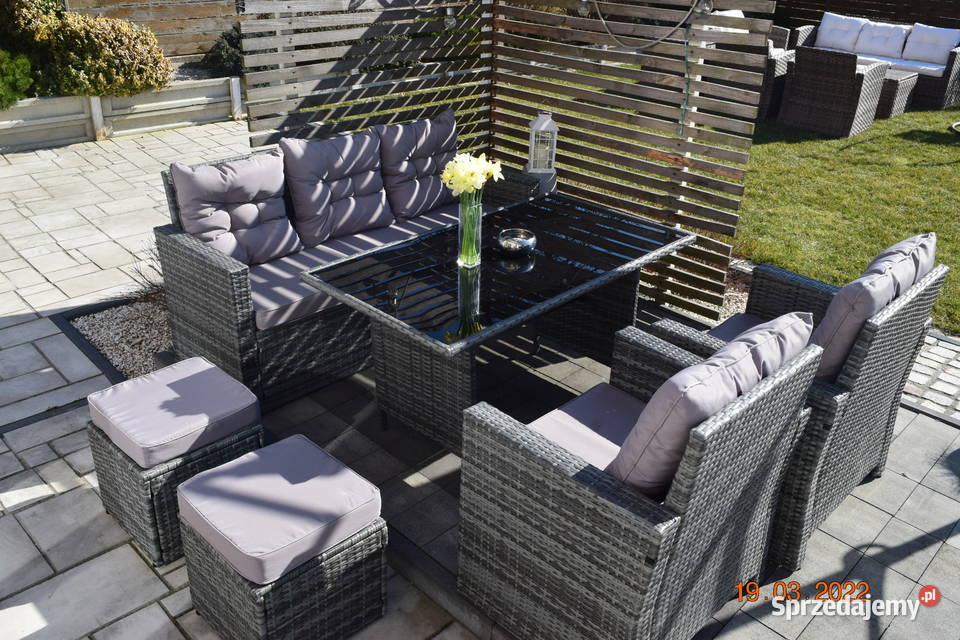 zestaw mebli ogrodowych technorattan 212stolik metal Bosutów