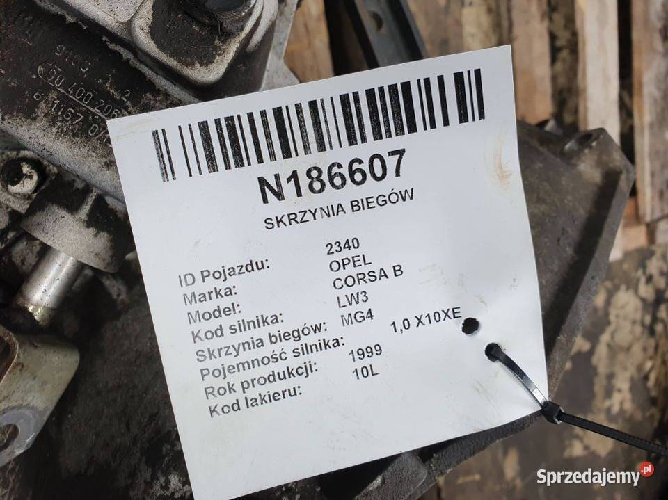 SKRZYNIA BIEGÓW OPEL CORSA B MG4 90400197 Lipno