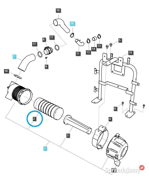 Wkład filtra powietrza 65 cala TRG190 LS Tractor Tajęcina