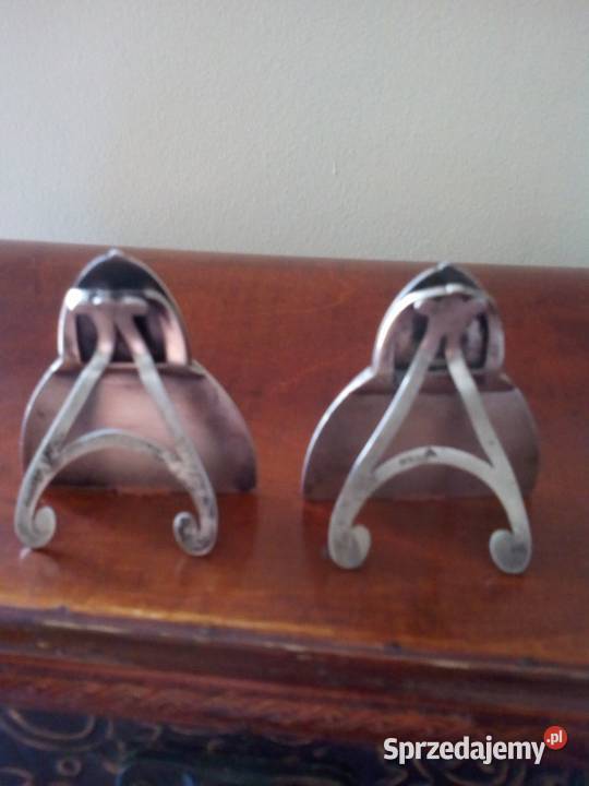 Antyk srebro 800 dwa stojaczki na winietki Antyki Gniezno