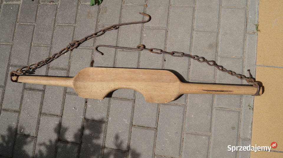 Stare drewniane nosidło do wody siudy Mrowino