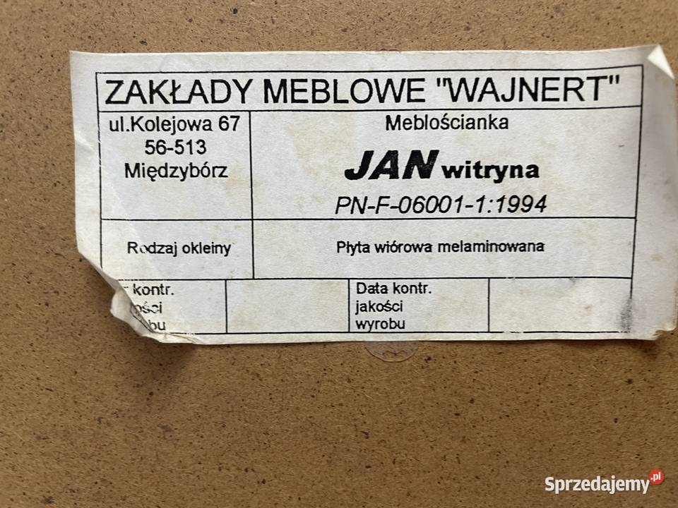 Meblościanka JAN Wajnert Lublin